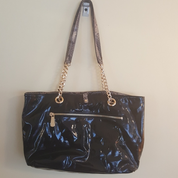 MK  patent leather and snakeskin reversible bag - Picture 3 of 4